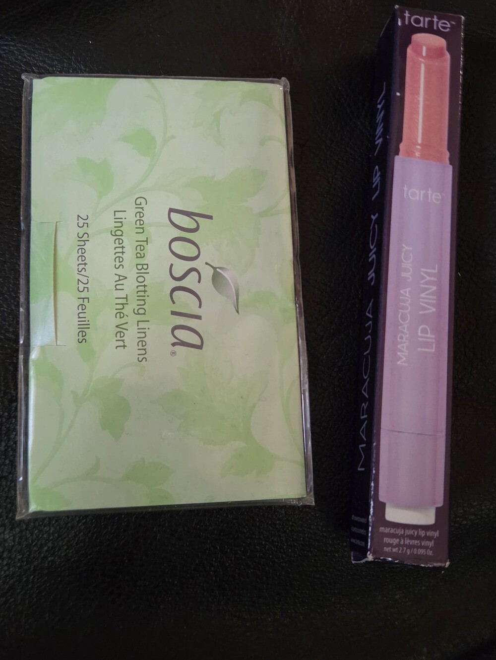 boscia Green Tea Blotting Linens & Tart Lip Vinyl Full Size - Picture 2 of 6